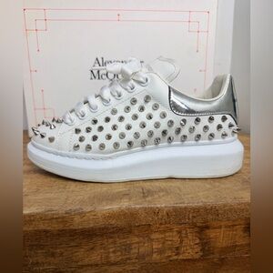 Alexander McQueen Oversized White Studded Sneakers - Size 36